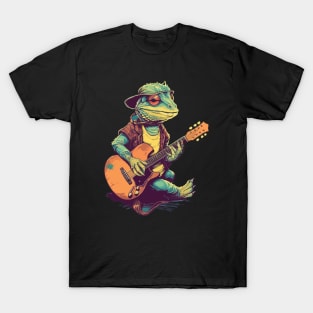 Lizard Musician T-Shirt